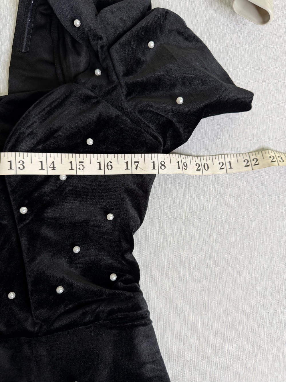 Lulus Luxe Possibilities Black Velvet Pearl Mini Dress Size XL NWT - Picture 4 of 12